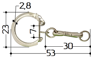 Карабіни з застібкою та ланцюжком