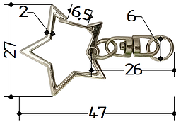 Карабін зірка із вертлюгом