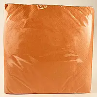 Салфетка 33см * 33см 2-х слойная оранжевая (100шт / уп; 8уп / ящ)