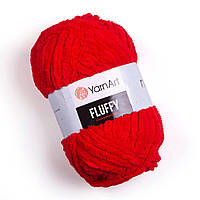 Yarnart FLUFFY (Флаффи) № 723 красный (Пряжа, нитки для вязания)