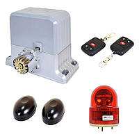 Комплект автоматики для відкатних воріт вагою до 1800 кг Weilai DGY1800Pro kit з сигнальною лампою і