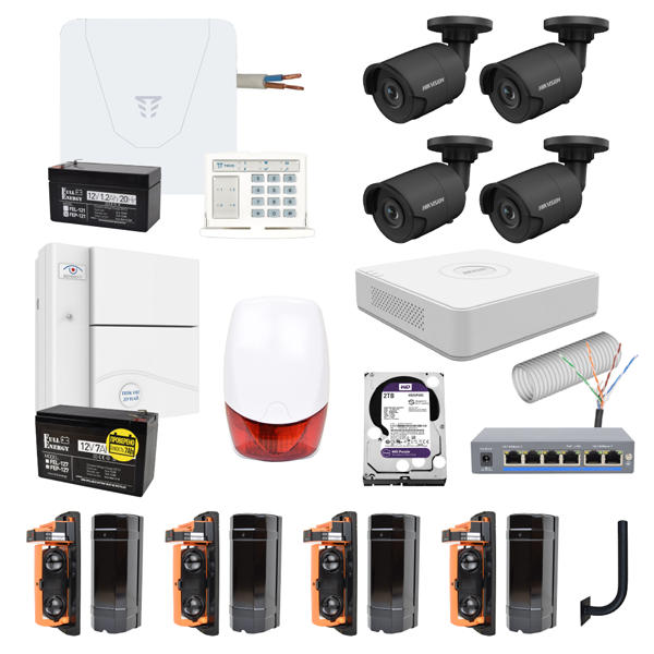 Комплект охоронної системи SUN Light для охорони малих сонячних електростанцій, фото 1