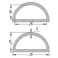 Півкільце металеве 25 * 19 * 4 мм