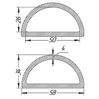 Півкільце металеве 50 * 26 * 4 мм