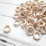 Резинка для волосся 3,5 см, БЕЖЕВА, 1 шт, фото 2