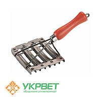 Скребница для вовни металева