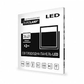 Світильник світлодіодний EUROLAMP промо-набір панель 2 шт 36Вт 6500K 3300 Лм (LED-Panel-36/65(2)), фото 3