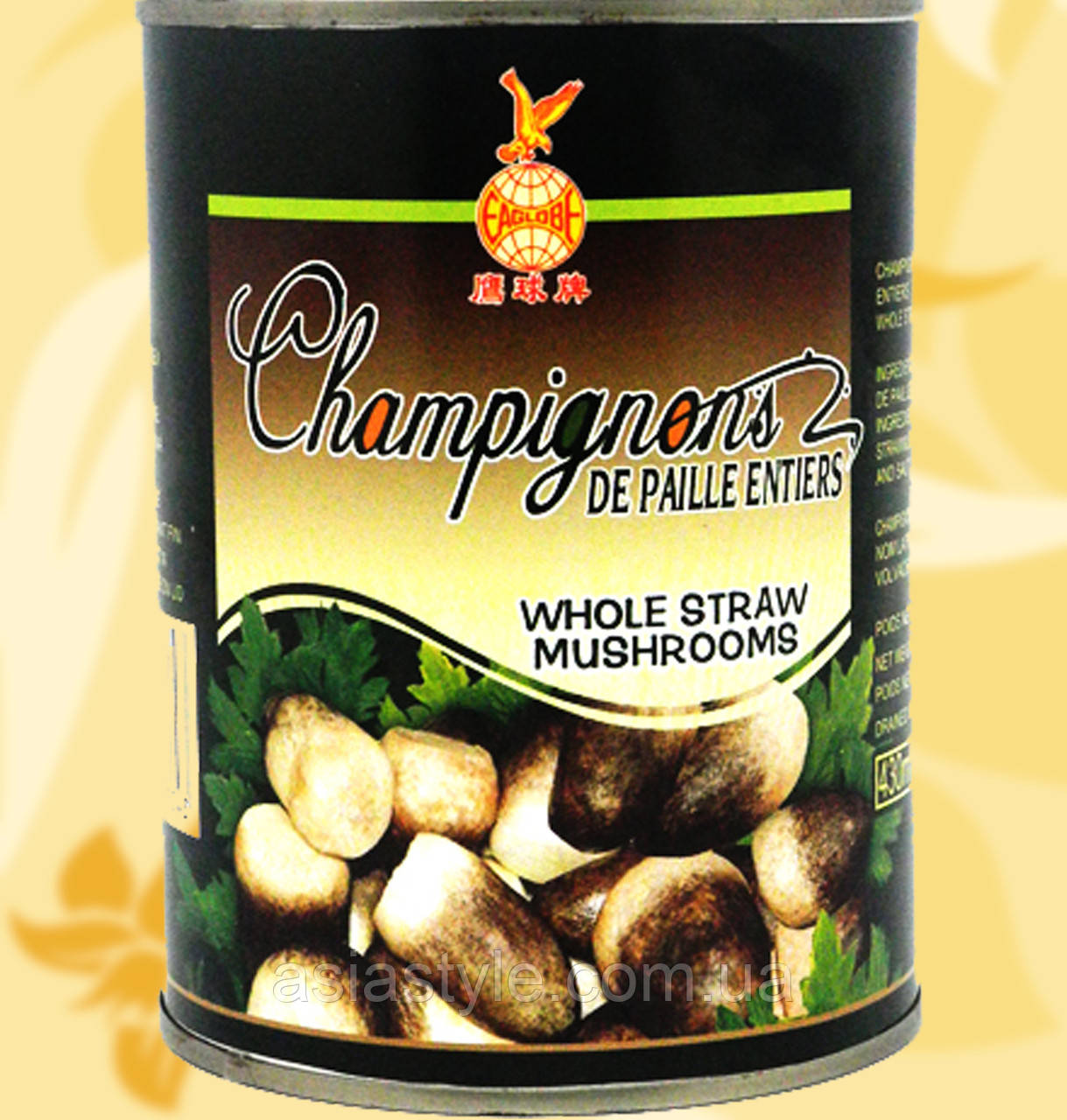 Соломенные грибы, Цаогу, солом'яні гриби, Straw Mushrooms, 400мл, 冬阴, Дж