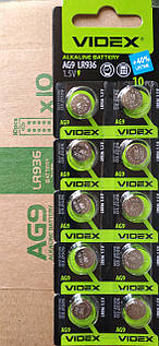 Батарейка VIDEX AG9 (ціна за 10шт/блістер)