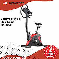 Велотренажер вертикальный электромагнитный Hop-Sport HS-005H Host black/red, максимальный вес 150 кг