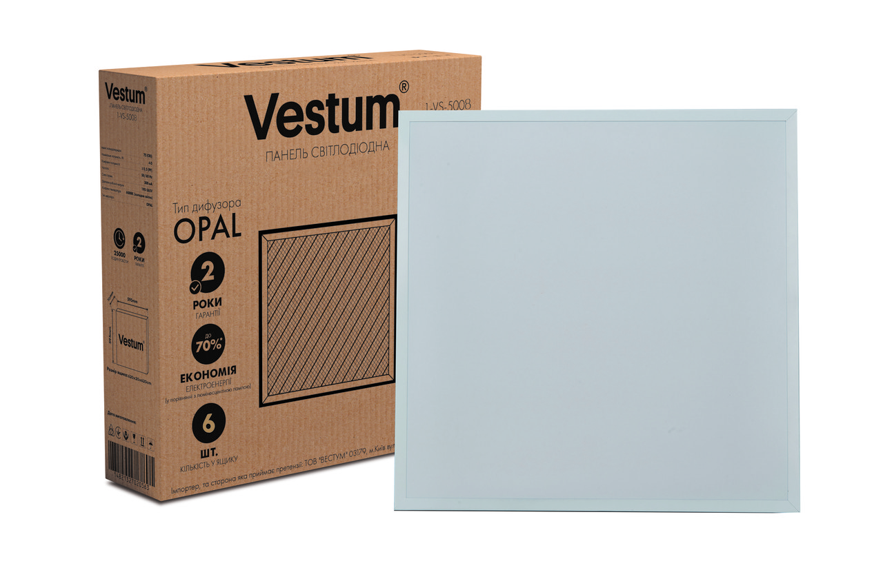Світлодіодна панель Vestum OPAL 40Вт 600x600 6500K 3600Лм (1-VS-5008)
