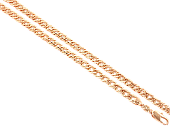 Ланцюжок Xuping Позолота РВ "Плетіння подвійний ромб насічки по канту" розмір 51см х 8мм