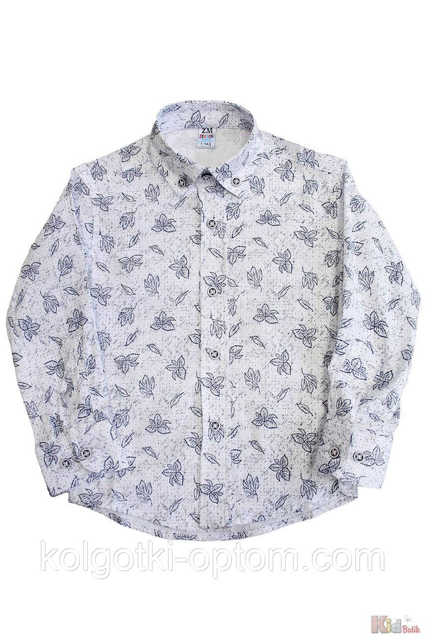 ОПТОМ Сорочка в контрастний рослинний принт (128 см.)  Zenmoni 2125000769059, фото 1