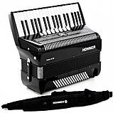 Акордеон + чохол + ремені Bravo III 96 Hohner(А-1672) Black, фото 2