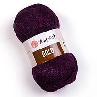 YarnArt GOLD (Голд) № 9006 фиолетовый (Пряжа акриловая с люрексом, нитки для вязания)