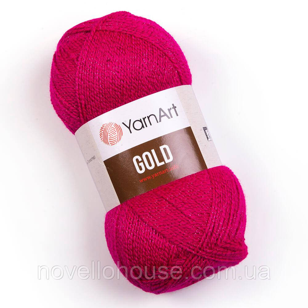 YarnArt GOLD (Голд) № 9031 малина (Пряжа акрилова з люрексом, нитки для в'язання)