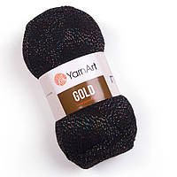 YarnArt GOLD (Голд) № 9034 черный (Пряжа акриловая с люрексом, нитки для вязания)