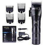Машинка для стриження акумуляторна VGR V-011 10 Вт 4 насадки, фото 4