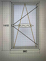 Окно в сотовую 860 х 1410 с установкой
