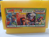 Сборник игр на dendy 4 в 1 KY-4001 (ROCKMAN, IKARI,CONTRA,SIDE POCKET)