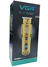 Тример машинка для стрижки волосся акумуляторна для чоловіків VGR-927 набір для стрижки з індикатором заряду, фото 6
