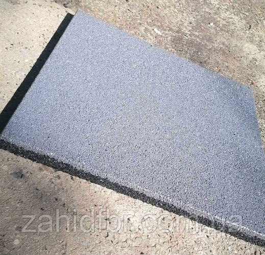 Резиновая плитка тротуарная серая 30 мм, резиновые плитки для детских и ...