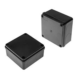 Чорна распредкоробка S-BOX 116C, 100х100х50, герметична IP65, без сальників, Pawbol