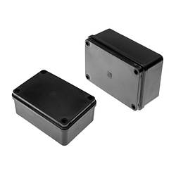 Чорна распредкоробка S-BOX 216C, 120х80х50, герметична IP65, без сальників, Pawbol