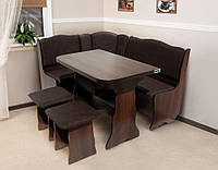 Комплект-кухонний Гамма темний горіх (куточок/стіл/2 таб)