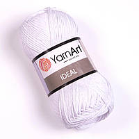 YarnArt IDEAL (Идеал) № 220 белый (Пряжа хлопок, нитки для вязания)