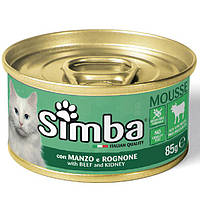 Monge Simba Cat Wet Mousse Мус для взрослых кошек телятина 85 гр