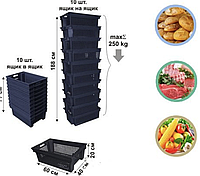 Ящики пластиковые для овощей и фруктов Одесса контейнеры пищевые для хранения рыбы колбасы молока