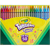 Crayola Twistables Выкручивающиеся карандаши 50 шт - Детские цветные карандаши с выкручивающимся стержнем