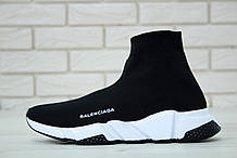 Кросівки Balenciaga (носок) "Чорний біло-чорна підошва" р. 36-41