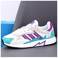 Мужские кроссовки Adidas Tresc Run White Purple Aqua, кроссовки адидас треск ран