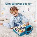 Іграшковий музичний кермо трансформер автобус 2 в 1 СИНІЙ, фото 9