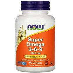 Омега 3 Now Foods Super Omega 3-6-9 1200 mg (90 капсул.)