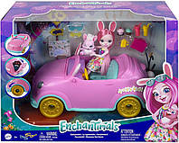 Игровой набор Энчантималс Машинка с куклой Бри Кроли и аксессуары Enchantimals Bunnymobile Car