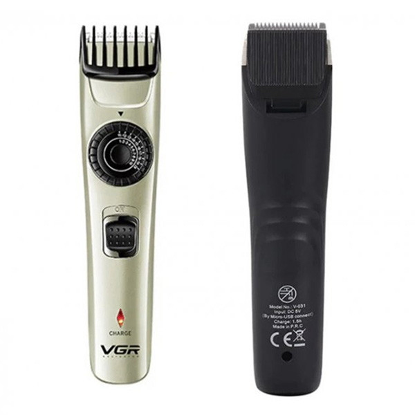 Машинка для стриження акумуляторна VGR V-031 10 Вт 2 насадки, фото 1