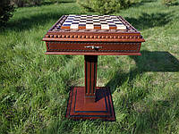 Шахматный стол "Battle for Kings" с двумя ящиками для хранения фигур. Инкрустация бусинами