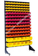 Складські контейнери на стелажі пристінному 1800 мм на 120 боксів Шумськ