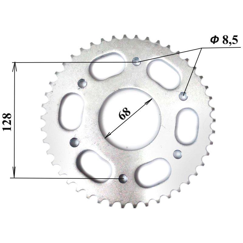 Задняя звезда 428-46 на мотоцикл эндуро skybike CRDX-200, 6 отв