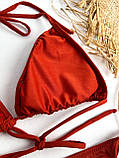 Роздільний купальник бікіні, цегляно коричневого кольору S/М, фото 3