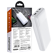 Портативний зарядний пристрій повер банк Power Bank Hoco J72A 20000 mAh, білий