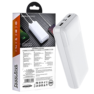 Портативний зарядний пристрій повер банк Power Bank Hoco J72A 20000 mAh, білий, фото 1