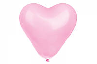 Воздушные шары в форме сердца 10 шт розовые