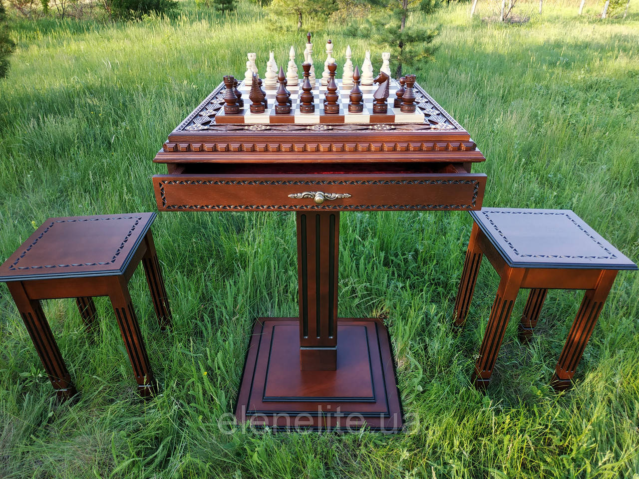 Шахматный Стол "Battle For Kings" с Двумя Ящиками для Хранения Фигур ...