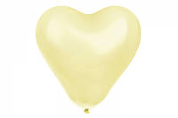 Воздушные шары в форме сердца 10 шт желтые