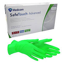 Перчатки нитриловые Medicom SafeTouch Advanced Green Зеленые