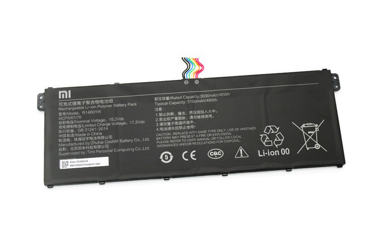Батарея для ноутбука Xiaomi R14B01W (Mi RedmiBook 14, Mi RedmiBook 16) 15.2V 48Wh